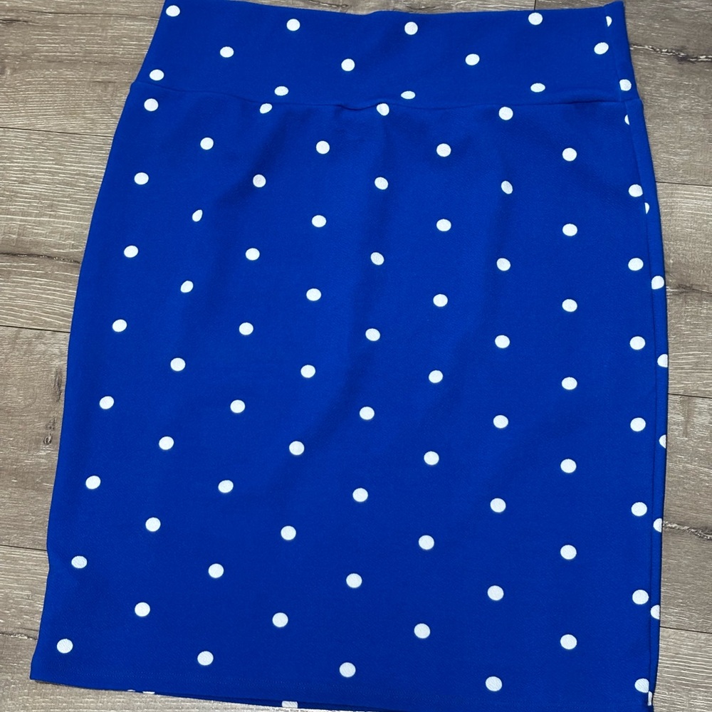 LuLaRoe Blue Pencil Skirt Knee-Length Resort Wear
